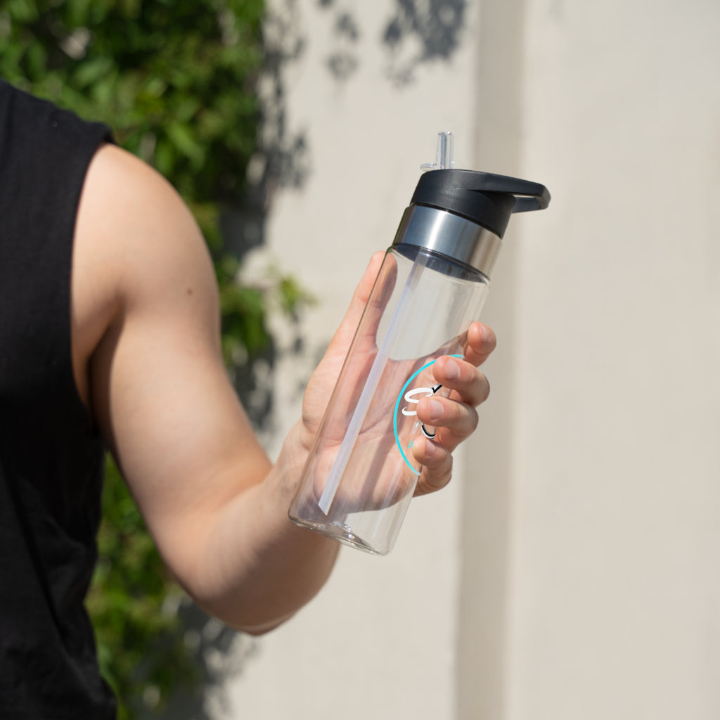 Spokes Ace 20oz Tritan Sport Bottle – Clear BPA-Free Hydration Bottle with Straw Lid