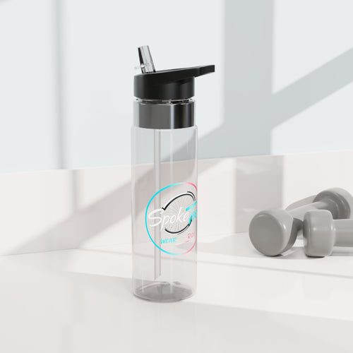 Spokes Ace 20oz Tritan Sport Bottle – Clear BPA-Free Hydration Bottle with Straw Lid
