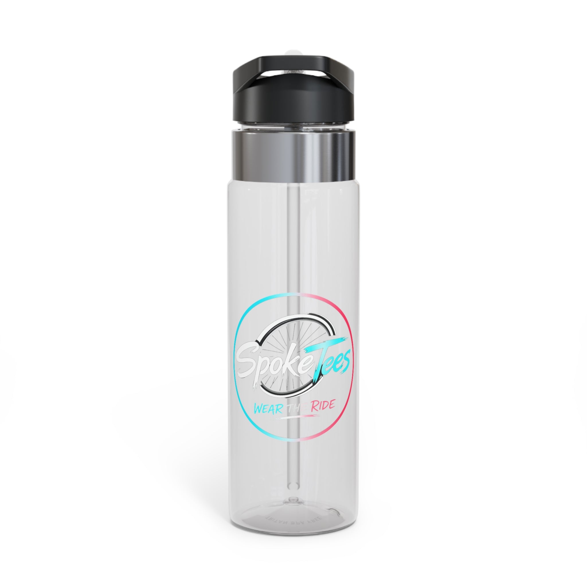 Spokes Ace 20oz Tritan Sport Bottle – Clear BPA-Free Hydration Bottle with Straw Lid